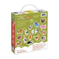 15 puzzles animales de la granja de 2 piezas<Banana Panda New