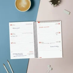 Agenda espiral E8 azul 2025-2026 semana vista horizontal<Finocam New