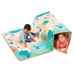 Alfombra de juegos plegable y reversible 195x145cm.<Ludi Best