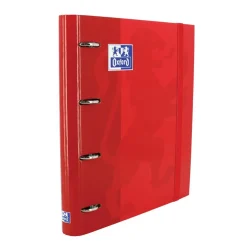 Archivador Europeanbinder A4 4 anillas 25mm. color rojo con recambio de 100 hojas<Oxford Online