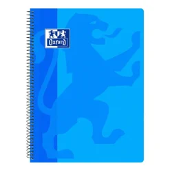 Bloc A4 azul turquesa cuadro 4mm. tapa plástico 80 hojas<Oxford Hot