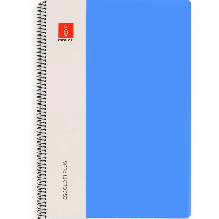 Bloc A4 color azul pauta 3mm. 80 hojas serie Plus<Escolofi New