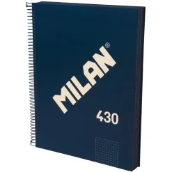 Bloc A4 cuadrícula 5x5 430 azul 120hojas 95gr tapa dura<Milan