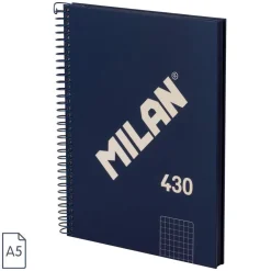 Bloc A5 tapa dura cuadro 5x5mm 80 hojas azul serie 1918<Milan Outlet