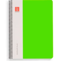 Bloc cuarto color verde pauta 3mm. 80 hojas serie Plus<Escolofi