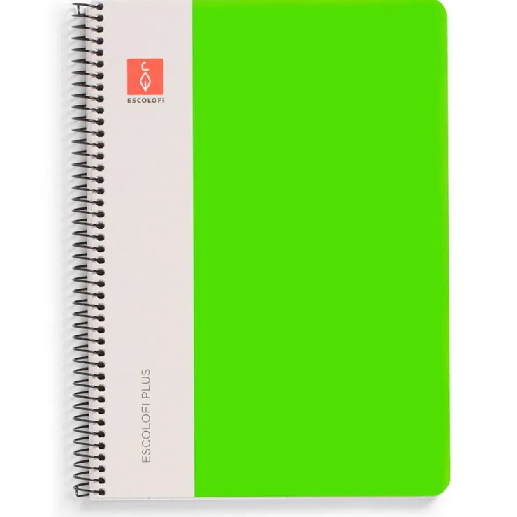 Bloc cuarto color verde pauta 3mm. 80 hojas serie Plus<Escolofi