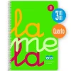 Bloc cuarto cuadrovía 3mm. 80 hojas tapa polipropileno verde flúor<Lamela New