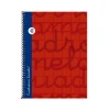 Bloc cuarto cuadrovía 4mm. 80 hojas tapa extra dura roja<Lamela Hot