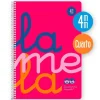 Bloc cuarto cuadrovía 4mm. 80 hojas tapa polipropileno rosa flúor<Lamela Best