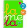 Bloc cuarto cuadrovía 2,5mm. 80 hojas verde flúor<Lamela Online