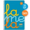 Bloc cuarto cuadrovía 2,5mm. 80 hojas tapa polipropileno flúor azul<Lamela Best