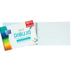 Bloc de dibujo A4 plus liso 2 taladros 20 hojas 130gr.<Oxford Discount