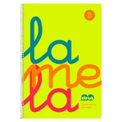 Bloc folio cuadrovía 2,5mm 80 hojas tapa de polipropileno amarillo flúor<Lamela Best