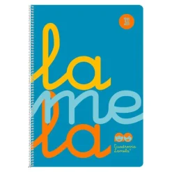 Bloc folio cuadrovía 3mm. 80 hojas tapa polipropileno azul flúor<Lamela Sale