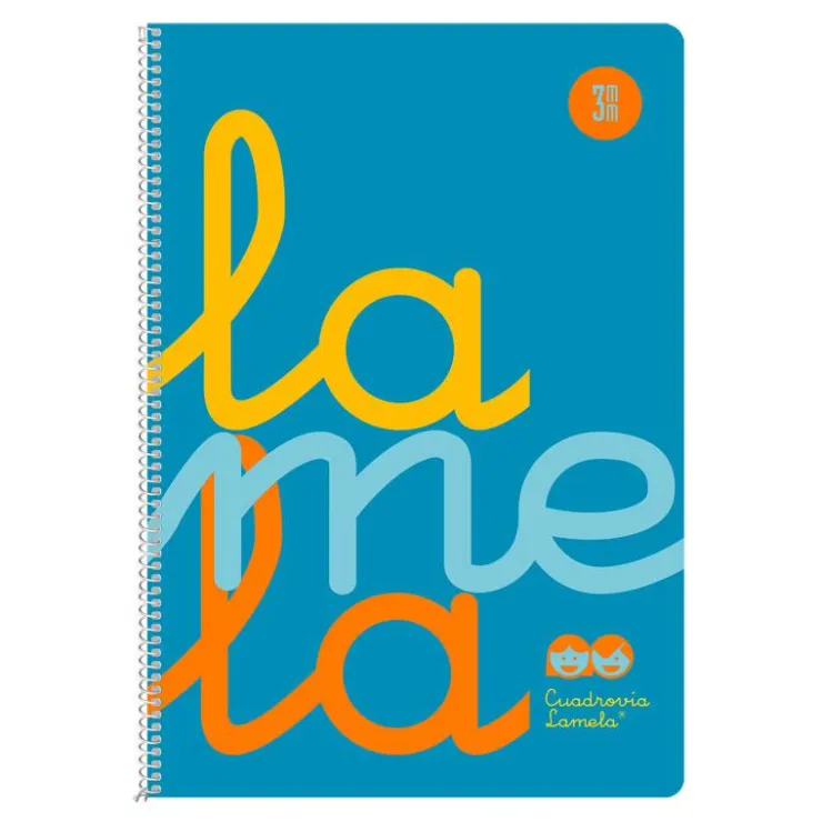 Bloc folio cuadrovía 3mm. 80 hojas tapa polipropileno azul flúor<Lamela Sale