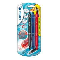 Bolígrafo Frixion Clicker 1 tinta negra, 1 azul y 1 roja<Pilot