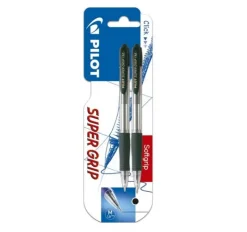Bolígrafo Super Grip tinta negra 2 unidades<Pilot