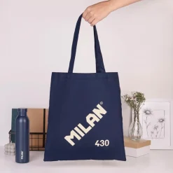 Bolsa de tela tote bag color azul marino serie 1918<Milan Hot