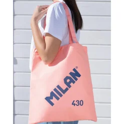 Bolsa de tela Tote bag color rosa serie 1918<Milan Hot