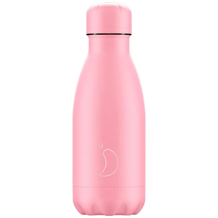Botella inox rosa pastel 260ml<Chilly New