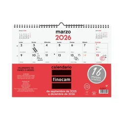 Calendario pared L escribir 2025-2026 16 meses<Finocam Hot