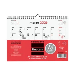 Calendario pared S escribir 2025-2026 16 meses<Finocam Online