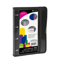 Carpebloc folio negro 4 anillas 35mm. PP Dune XXL con recambio<Carchivo Discount