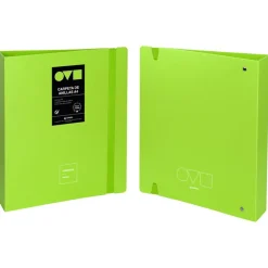 Carpeta A4 4 anillas 40mm polyfoam verde claro Unequal Minimal<Grafoplas Discount