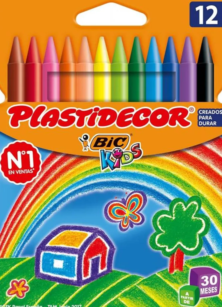 Cera 12 colores<Plastidecor New