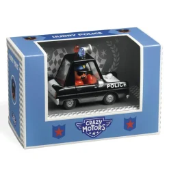 Coche metal Hurry Police Crazy Motors escala 1:43<Djeco
