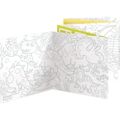 Colorea y aprende con dinosaurios, cuadernos para colorear extra largos<Banana Panda Sale