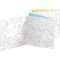 Colorea y aprende con sirenas, cuadernos para colorear extra largos<Banana Panda