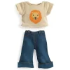 Conjunto camiseta león y pantalón vaquero 32cm<Djeco Best