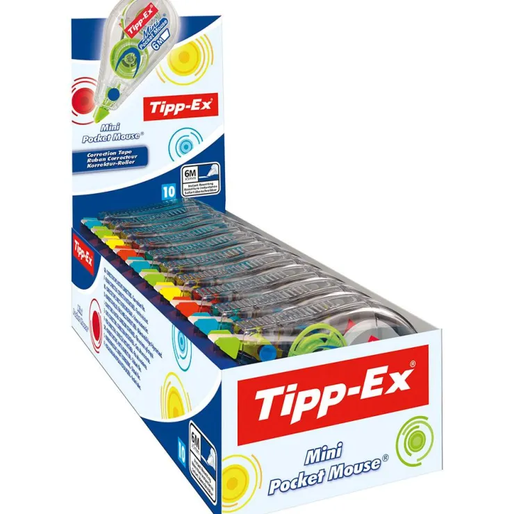 Corrector Tipp-Ex Pocket Mouse cinta 10 unidades<Tippex Online