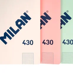 Cuaderno A4 48 hojas cuadro 5x5mm rosa serie 1918<Milan Discount