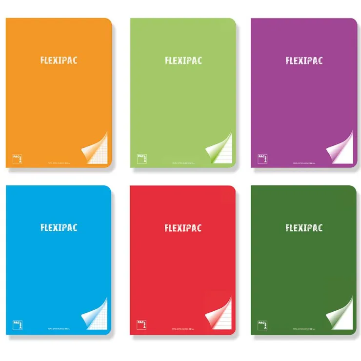 Cuaderno A4 liso 48 hojas Flexipac<Pacsa Best