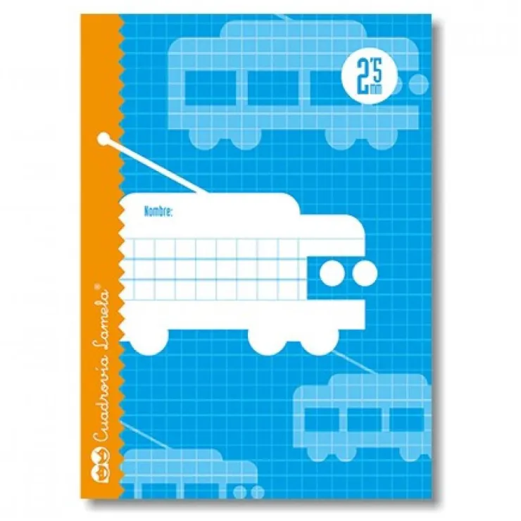Cuaderno cuarto cuadrovía 2,5mm. 30 hojas tapas cartoncillo plastificado<Lamela Best