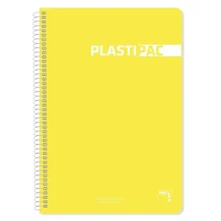 Cuaderno folio pauta 2,5mm. 80 hojas colores surtidos Plastipac<Pacsa Online