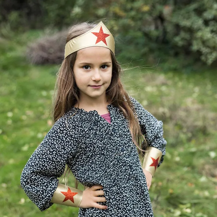Diadema y muñequeras superheroína<Great Pretenders Hot