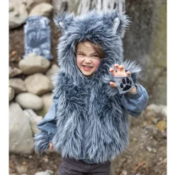 Disfraz lobo 3-4 años sudadera con capucha y guantes<Great Pretenders Online