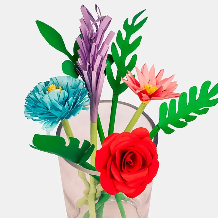 DIY set crea flores de papel<Kikkerland Online