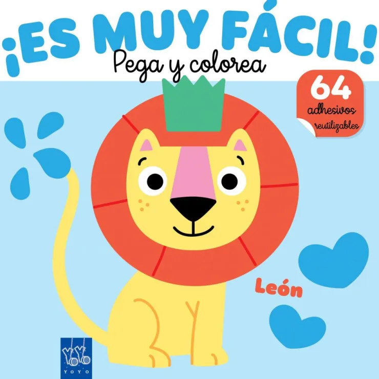 ¡Es muy fácil! Pega y colorea. León< Best