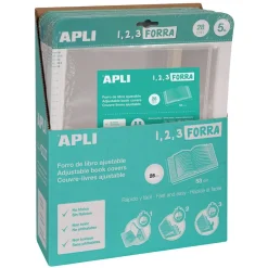 Forro para libros modelo funda 28x53cm 5 unidades<Apli Outlet