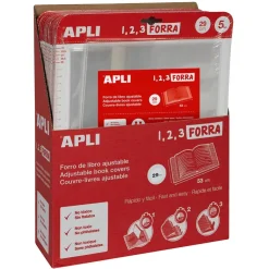 Forro para libros modelo funda 29x53cm. 5 unidades<Apli New