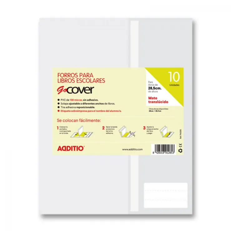 Forro para libros modelo funda 28,5cm. 10 unidades<Additio Clearance