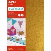 Goma eva con purpurina 21x30cm. 4 láminas de colores<Apli Sale