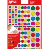 Gomets redondos colores metalizados 6 láminas<Apli Discount