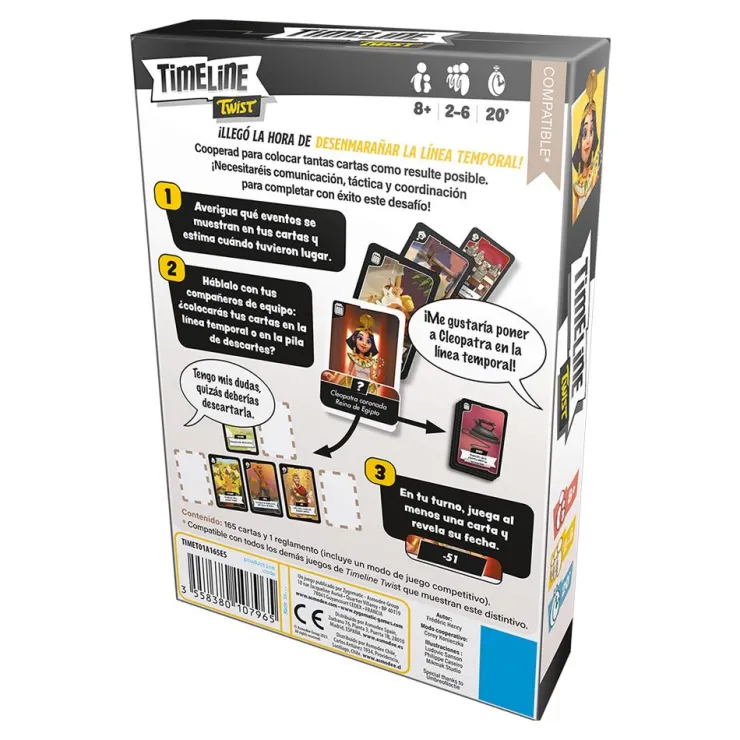 Juego de cartas cooperativo Timeline Twist<Asmodee Outlet