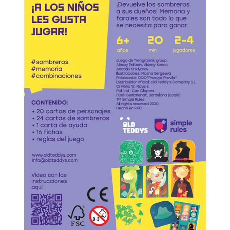Juego de cartas Magic Hat<Simple Rules Old Teddys Best