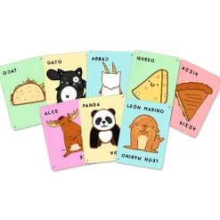 Juego de cartas Taco, Vuelta, Cabra, Queso, Pizza.<Ludilo Sale
